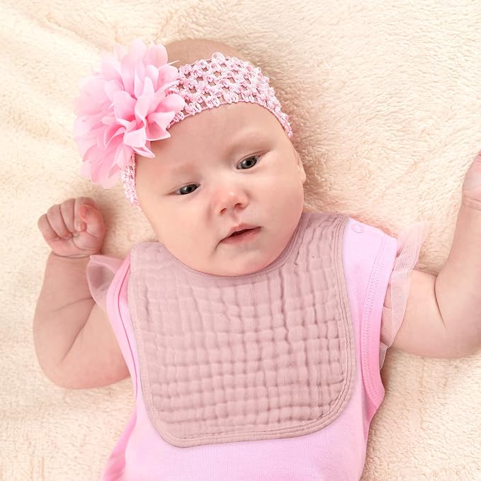 Tallew 8 Pack Baby Bibs and Muslin Burps - Image 7