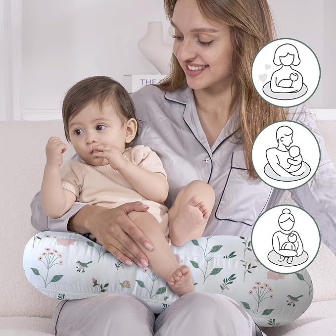 Little Grape Land Nursing Pillow, Upgraded Breast Feeding Pillow - Image 4