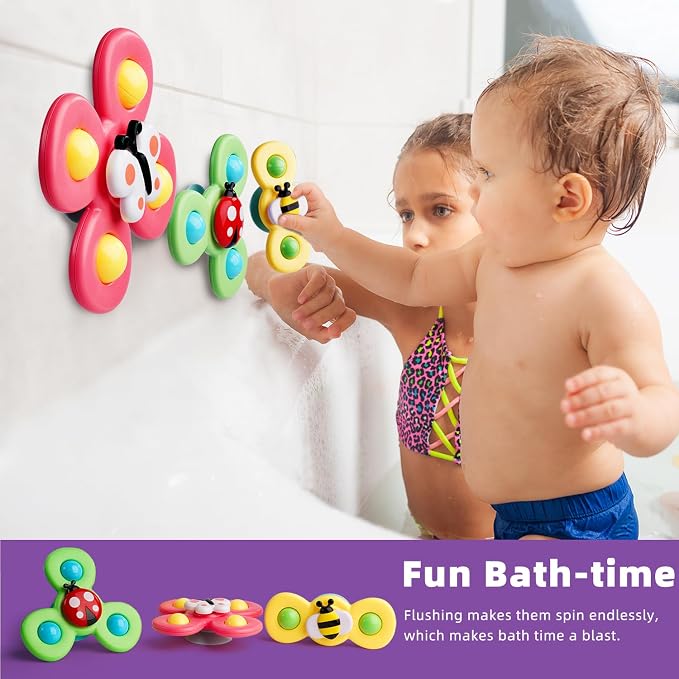 LiKee Strong Suction Cup Fidget Rotating Sensory Bath Toys - Image 5