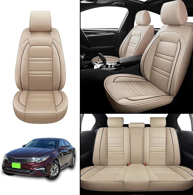 Seat Covers for kia Optima 2003-2020 | 5-Seats Leather Seat Covers - Image 2