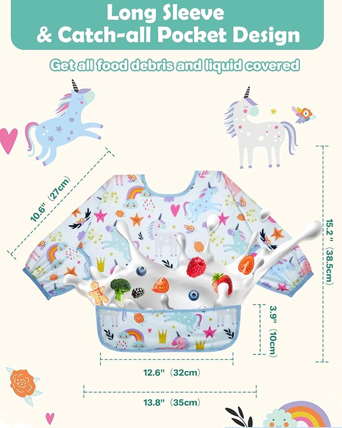 Lictin Long Sleeve Bibs 5 Pack - Image 5