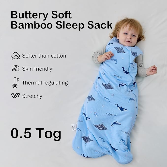 BubblePanda Rayon Made from Bamboo Sleep Sack 18-24 Months 0.5 Tog Soft - Image 2