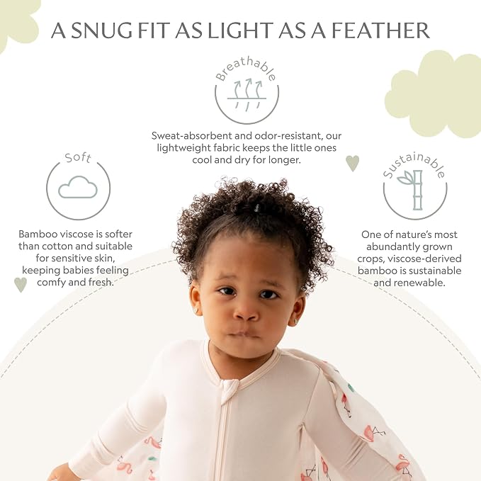 Bamboo Little Soft Baby Footie Pajamas, Baby Clothes, Newborn Sleepers - Image 3
