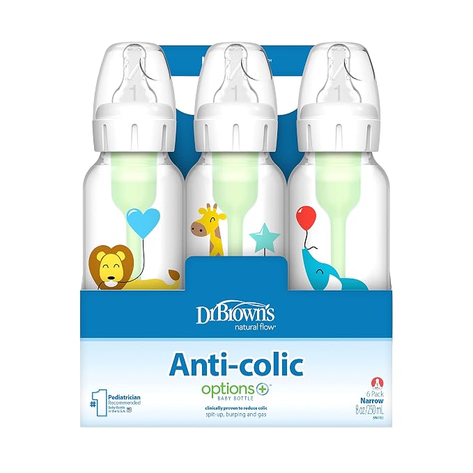 Dr. Brown’s Natural Flow® Anti-Colic Options+™ Narrow Baby Bottles 8 oz/250 mL - Image 8