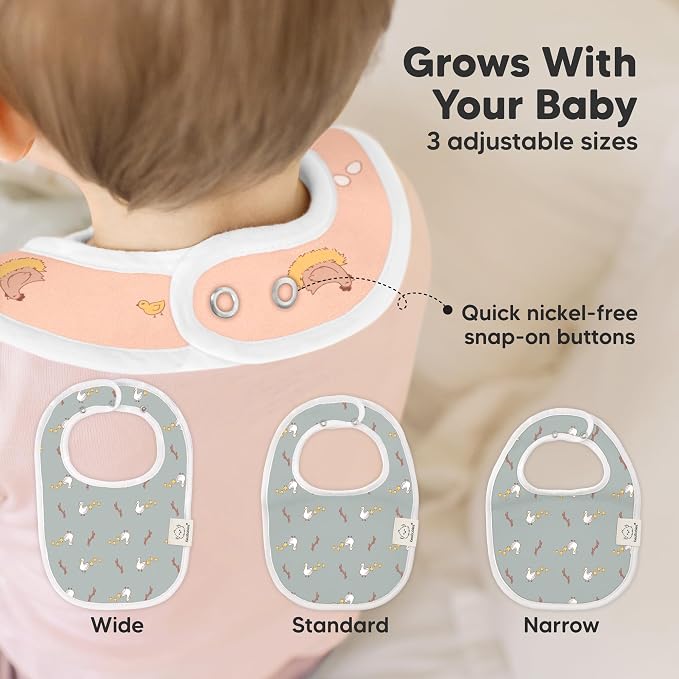 8-Pack Organic Baby Bibs for Boys, Girls - Image 4