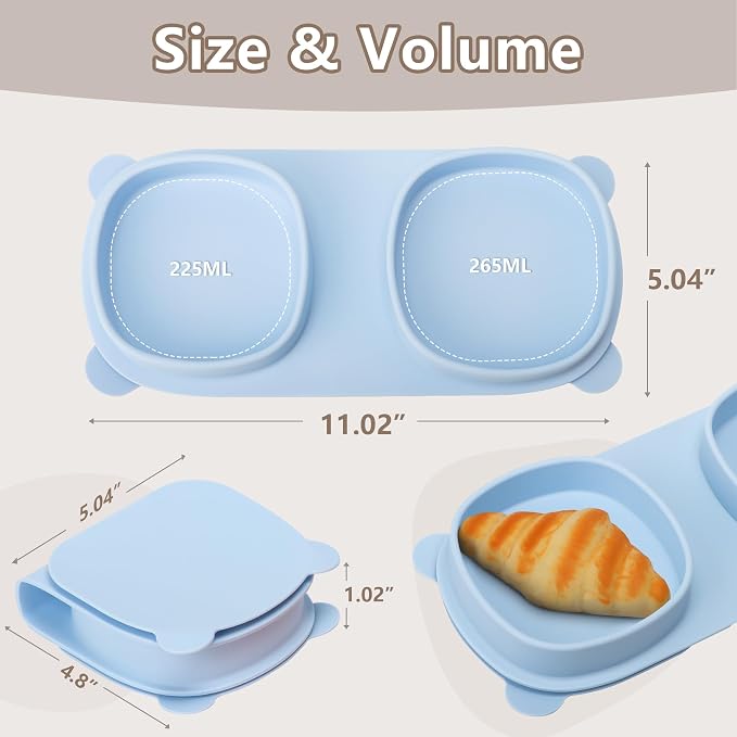 Silicone Foldable Novelty Dinner Plates, Suction Plates - Image 3