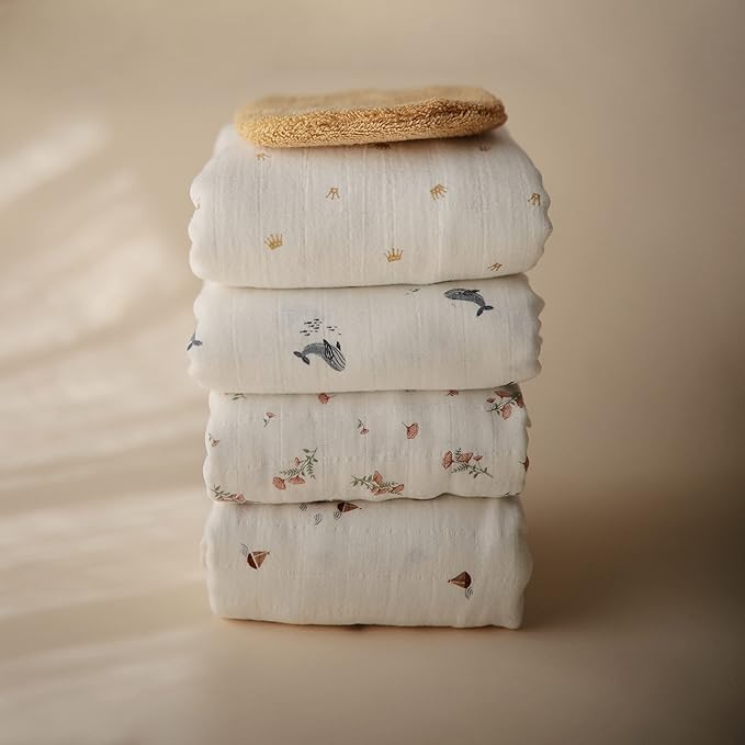 mushie Muslin Baby Swaddle Blanket | 100% Organic Cotton - Image 6