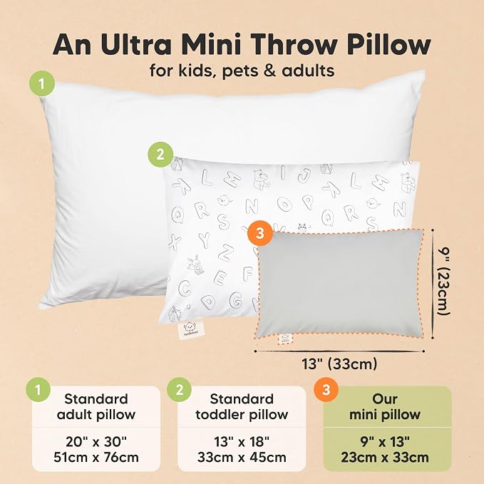 Mini Toddler Pillow with Pillowcase - Image 2