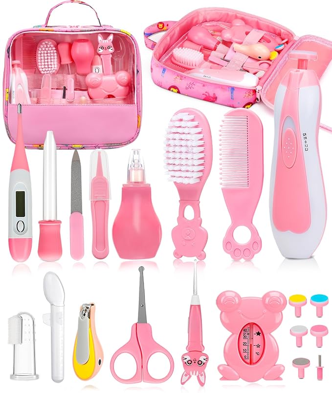 Baby Healthcare and Grooming Kit, Electric Safety Nail Trimmer Baby Nursery Kit by yasew