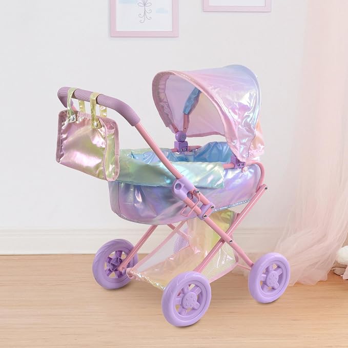 Olivia's Little World Baby Doll Stroller, 2-in-1 Doll Pram Buggy - Image 5