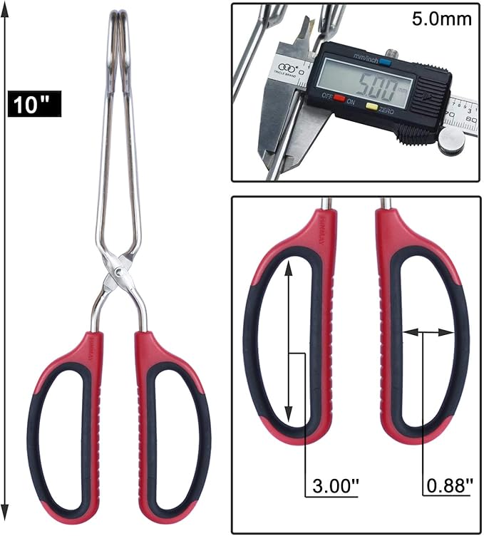 Stainless Steel Scissor Tongs - Image 3