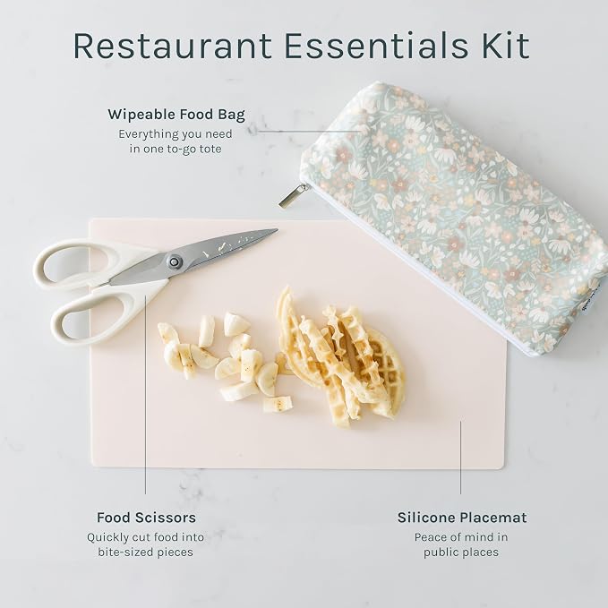 Yeah Baby Goods Toddler Restaurant Essentials Kit – Floral Baby Feeding Set - Image 2