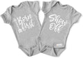 White & Grey Cotton Twin Rompers – Unisex Newborn Outfits by TWINSTUFF