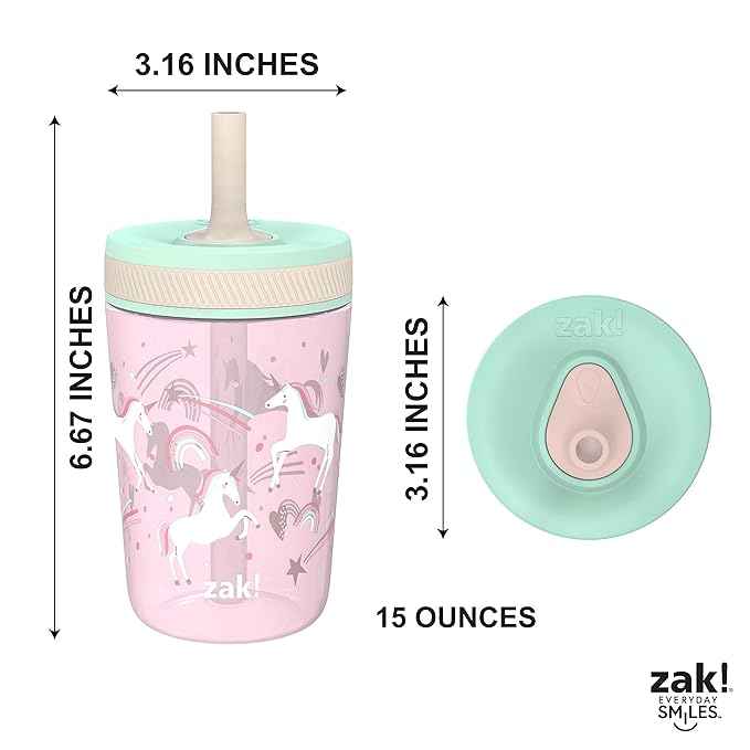 Zak Designs Kelso Toddler Cups For Travel or At Home, 15oz 2-Pack Durable - Image 8