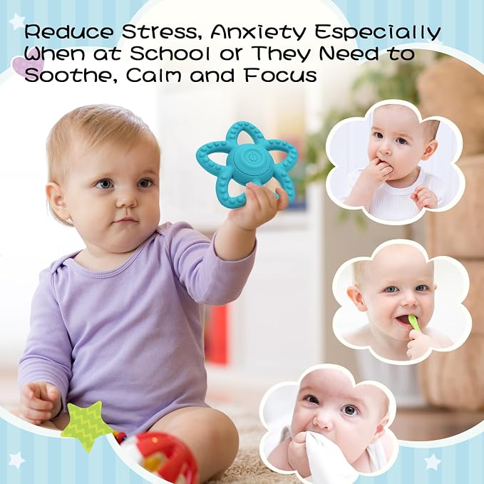 Vibrating Sensory Chew Toy, Teether Teething Toys - Image 7