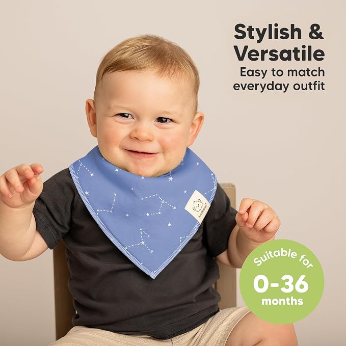 10-Pack Organic Baby Bandana Bibs - Image 4