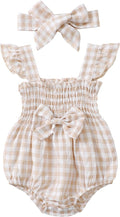 Renotemy Newborn Infant Baby Girl Clothes Rompers Summer Jumpsuits Short Sleeve by Renotemy