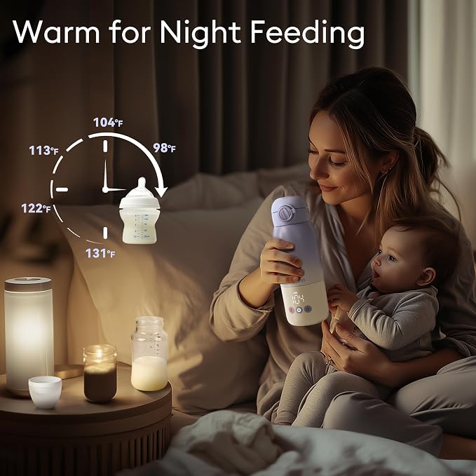 Portable Bottle Warmer for Travel, Dual Heating Modes Baby Milk Warmer On The - Image 7