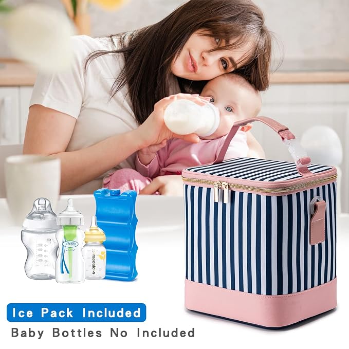 Breastmilk Cooler Bag with Ice Pack Fits 6 Baby Bottles Up to 9 Ounce, Baby - Image 6