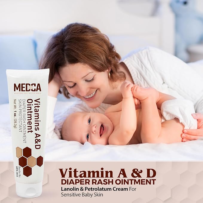 MEDca Vitamin A & D Diaper Rash Ointment- Protectant Cream - Image 2