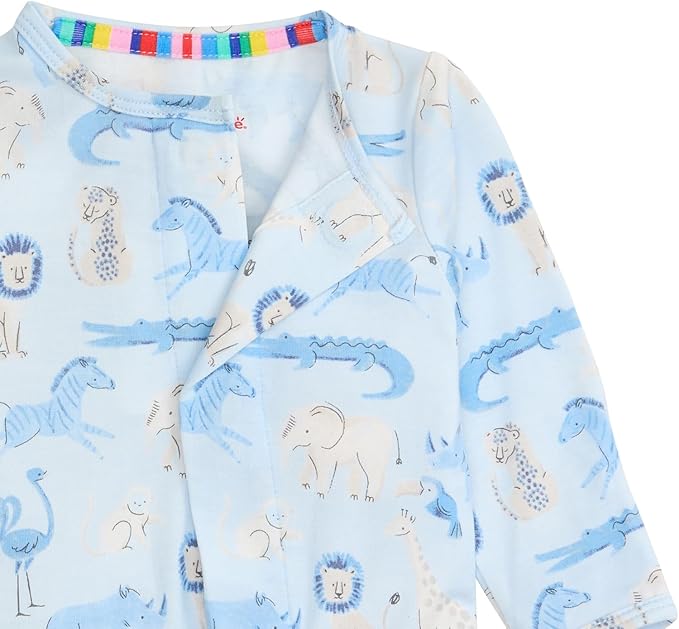 Magnetic Me Boys Modal Magnetic Baby Footie Pajamas | Silky Soft Modal Fabric | - Image 3