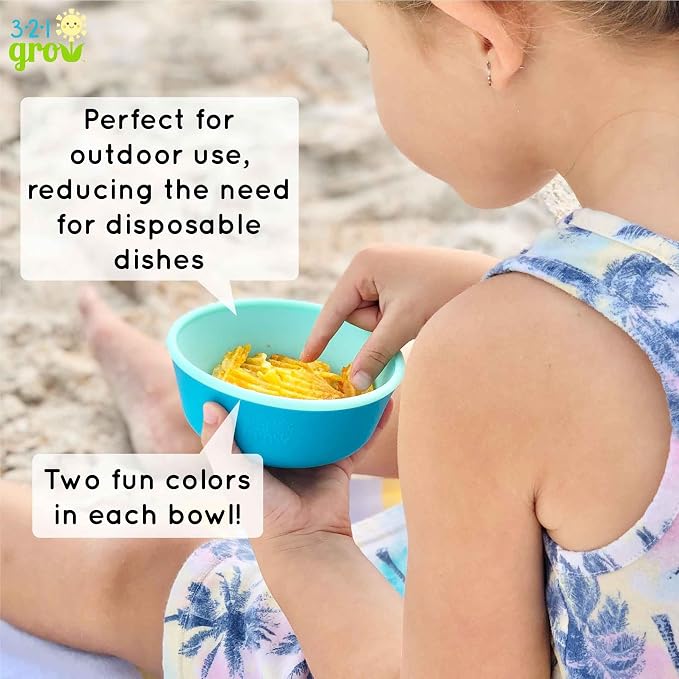 Silicone Easy Scoop & Hold Bowl Set – Adaptive Baby & Toddler Feeding Bowls - Image 8