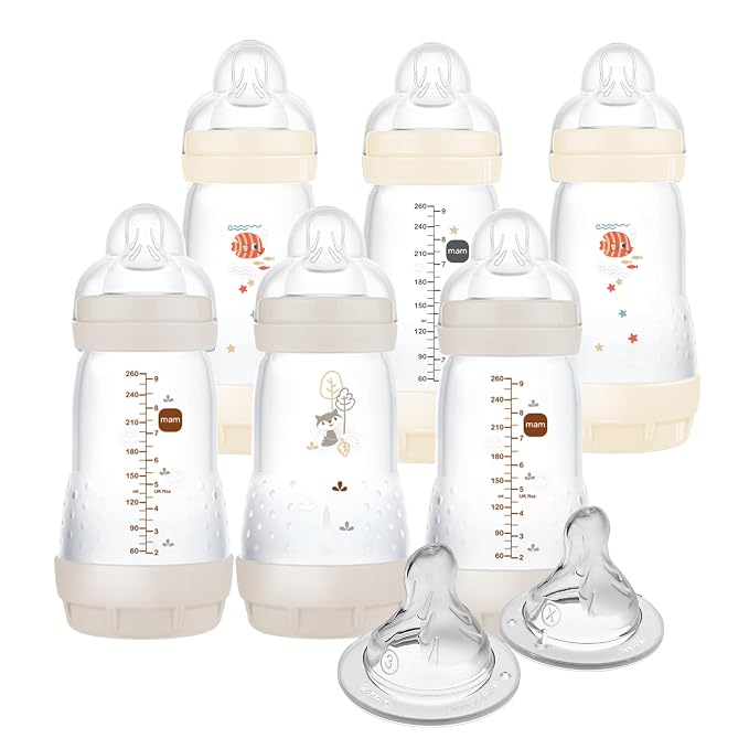 MAM 9oz Easy Start Anti-Colic Baby Bottles, Medium Flow by MAMBabyUSA