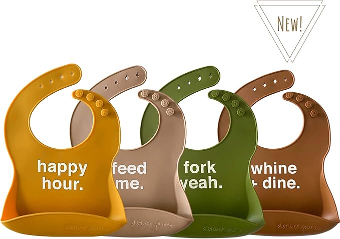 Denver James Silicone Feeding Bibs | Dishwasher Safe. Waterproof. Adjustable. - Image 4