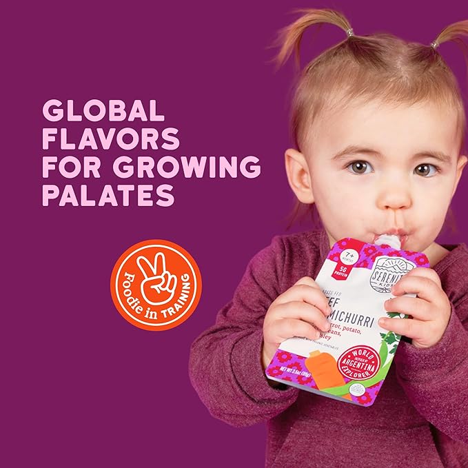 Serenity Kids 7+ Months Beef Chimichurri Baby Food Pouches - Image 5