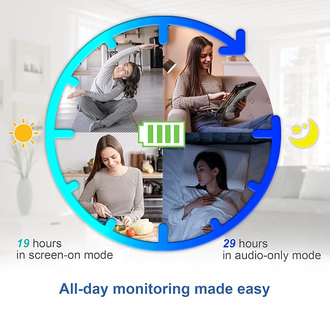 VTech VM923 Baby Monitor, 2.8” Screen, Pan-Tilt-Zoom, 1000ft Long Range - Image 4