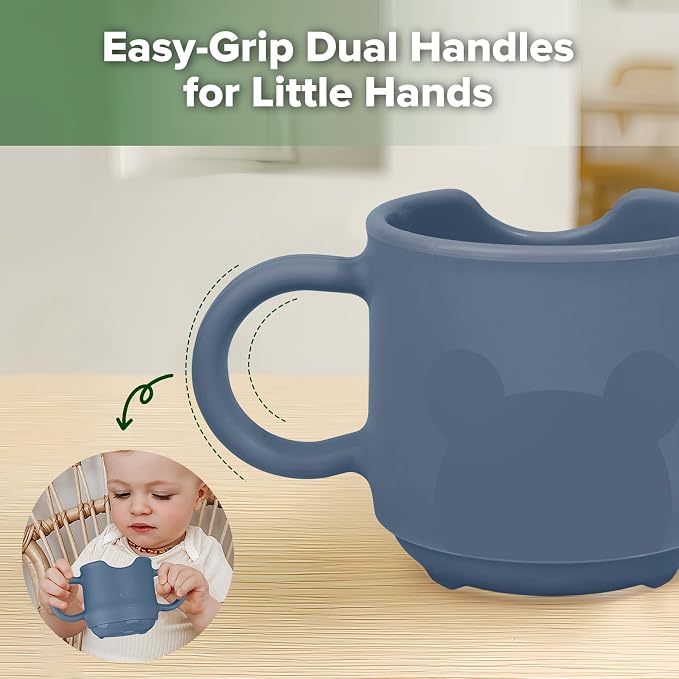haakaa Silicone Toddler Cups, BPA Free Drop-Proof Training Cups - Image 6