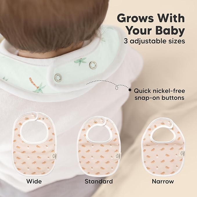 8-Pack Organic Baby Bibs for Boys, Girls - Image 4