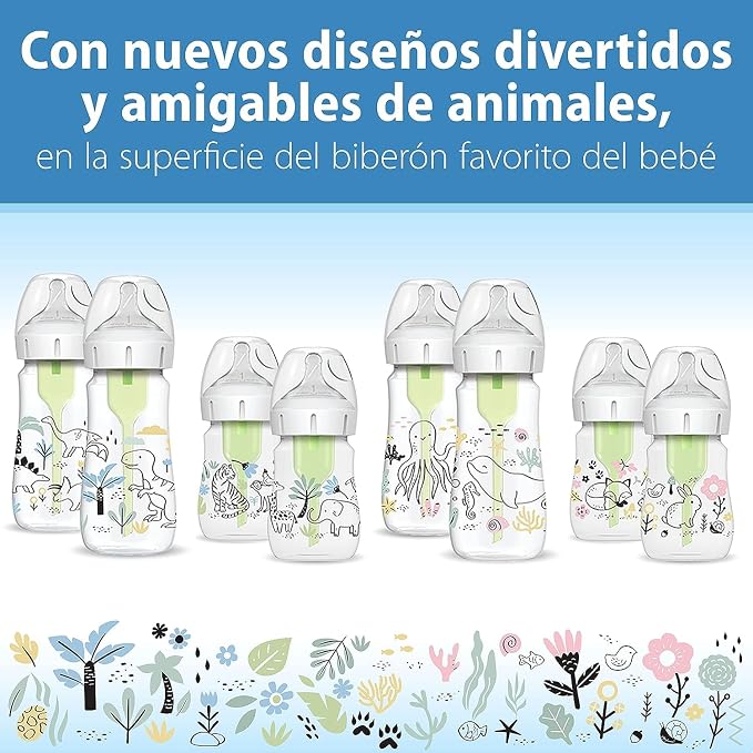 Dr. Brown’s Natural Flow® Anti-Colic Options+™ Wide-Neck Baby Bottle Designer - Image 14