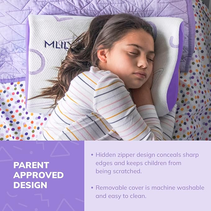 MLILY Kids Pillow for Sleeping, Adjustable Kids Memory Foam Pillow for Bed Set - Image 4
