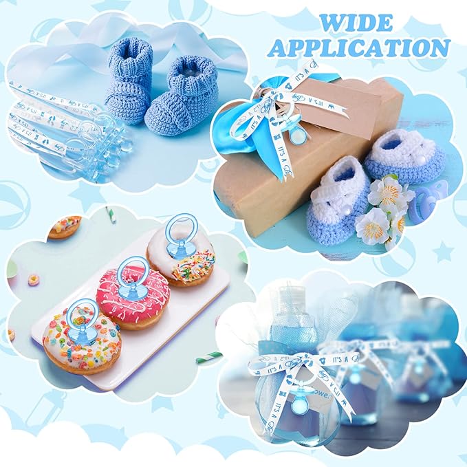 Chengu 100 Pcs Baby Shower Pacifiers Necklace, Acrylic Pacifiers Necklace Charm - Image 5