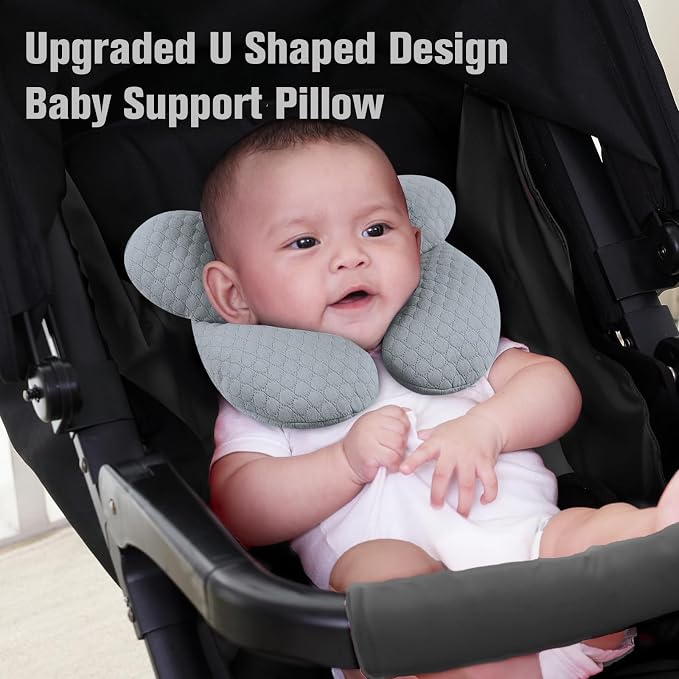 KAKIBLIN Baby Travel Pillow, Upgraded Baby Neck Pillows - Image 3