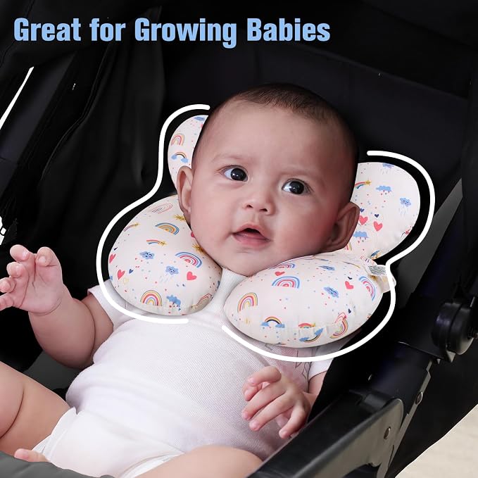 KAKIBLIN Baby Travel Pillow, Upgraded Baby Neck Pillows - Image 4