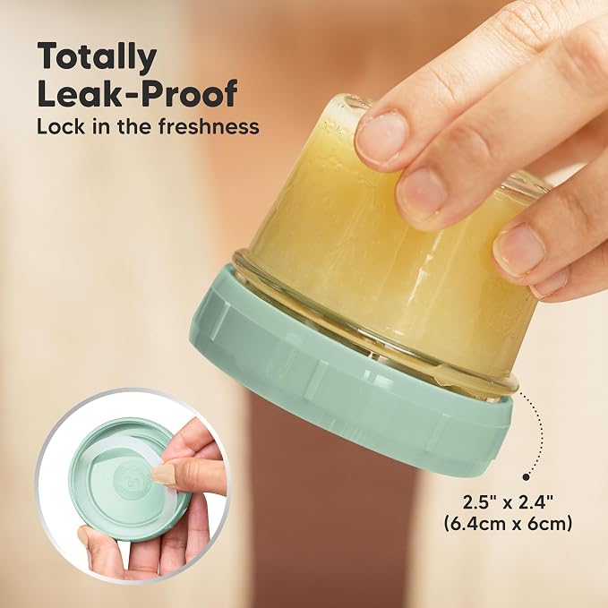 KeaBabies 6pk 4oz Glass Baby Food Containers - Image 2