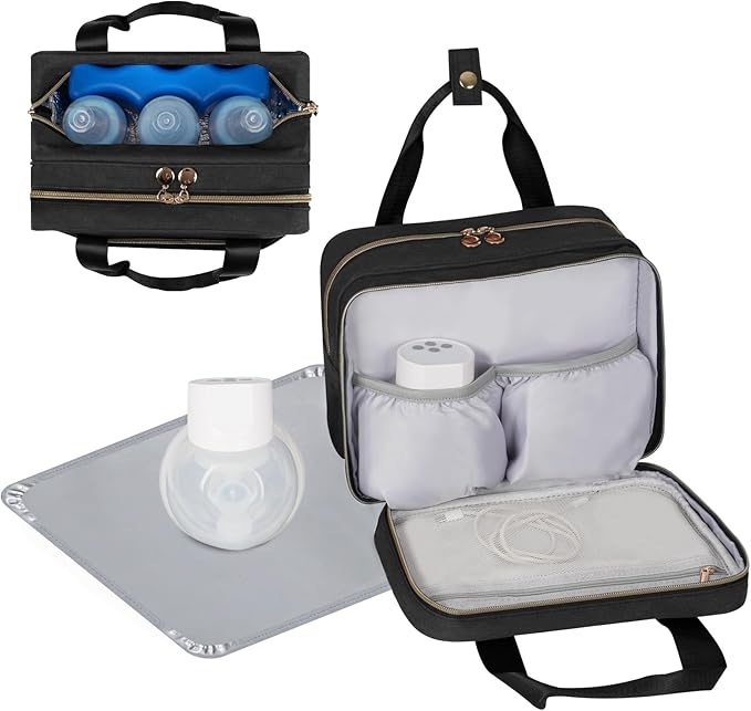 Wearable Breast Pump Bag with Insulated Breastmilk Cooler by PHOEBUSBABY