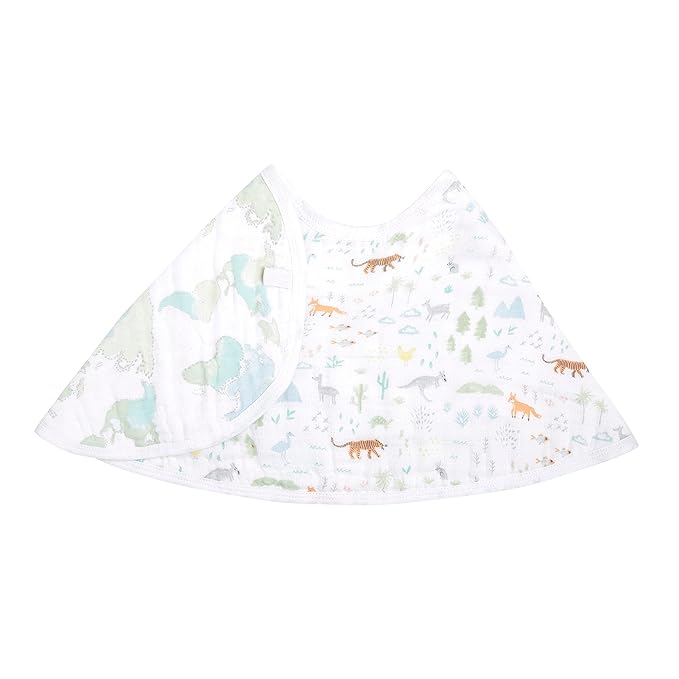 aden + anais Essentials Burpy Bib, 100% Cotton Muslin, Soft Absorbent 4 Layers by adenanais