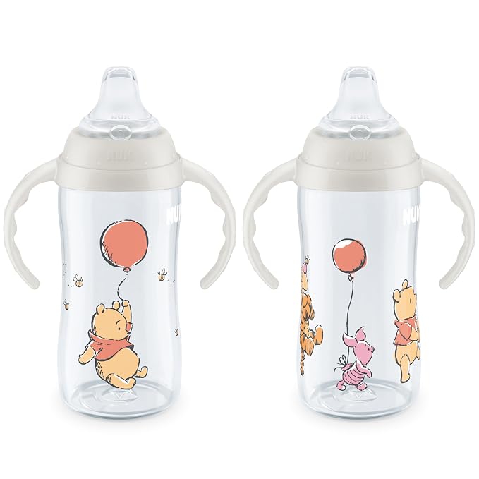 NUK Learner Cup, 10 Oz, Pooh Bear – Soft Spout, Easy-Grip Handles, BPA Free by NUK