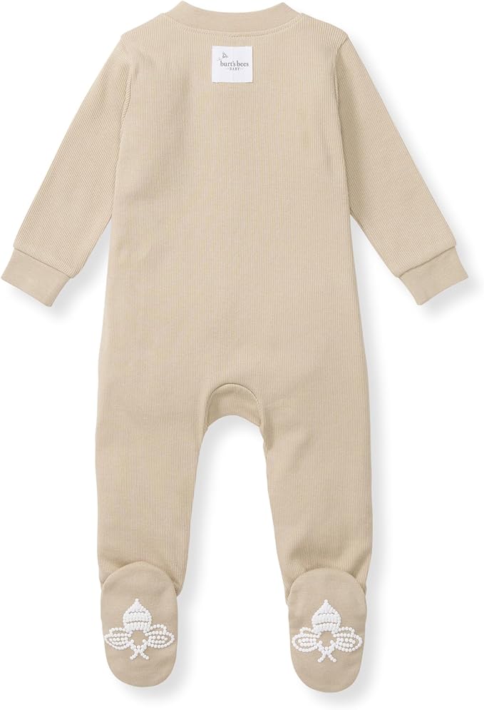 Burt’s Bees Baby Boys' One-Piece Sleep and Play 100% Organic Cotton PJs - Image 2