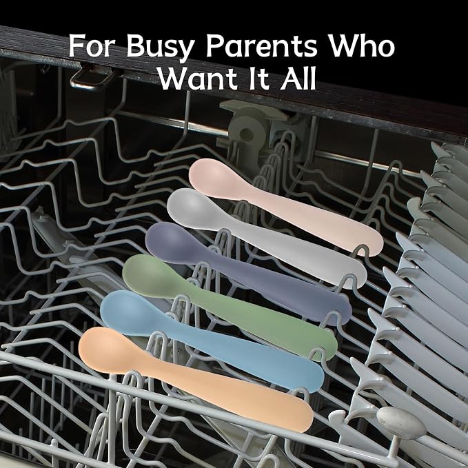 Silicone Baby Spoons Self Feeding 6+ Months, 6 Pack First Stage Baby Led - Image 6