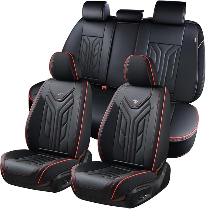 Coverado Seat Covers, Car Seat Covers Full Set, Leather Seat Covers by COVERADOAUTO