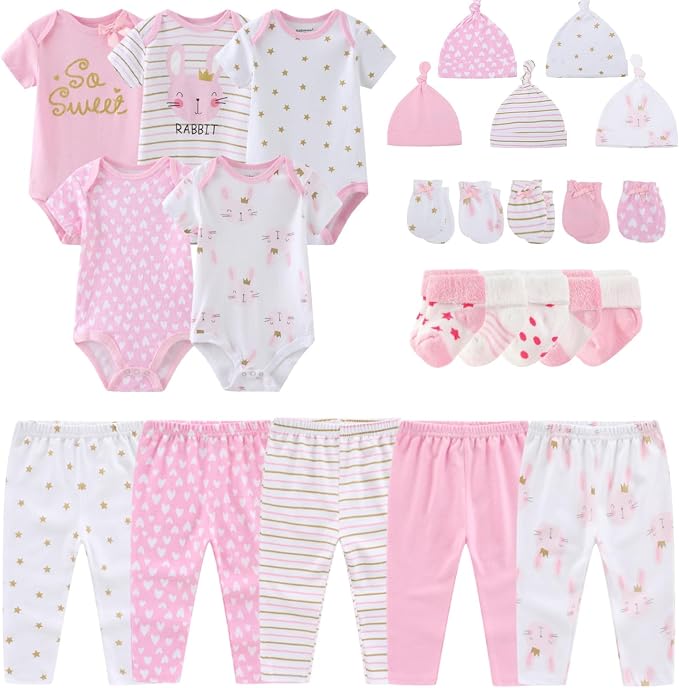 Newborn Layette Gift Set Bodysuits Pants by MAMIMAKA