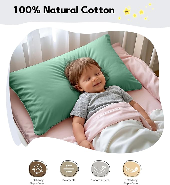 Deep Dream 100% Cotton Toddler Pillowcases Set of 2, 13x18 Inches Fits Baby - Image 3