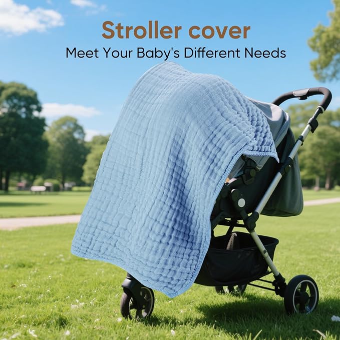 Muslin Baby Towels 100% Cotton ，Super Soft Muslin Baby Bath Towel - Image 7