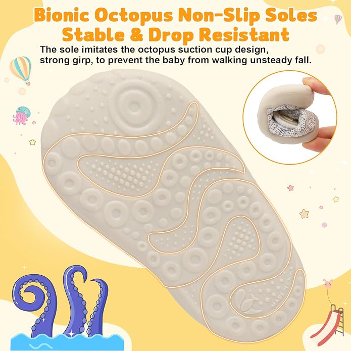 FEETCITY Baby First Walking Shoes Wide Baby Shoes Infant Sneakers Newborn Crib - Image 6