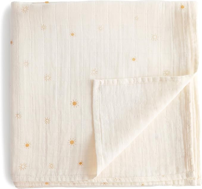 mushie Muslin Baby Swaddle Blanket | 100% Organic Cotton by mushie