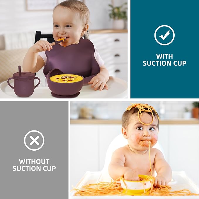 100% Silicone Baby Feeding Set, BPA Free Dishes - Image 4
